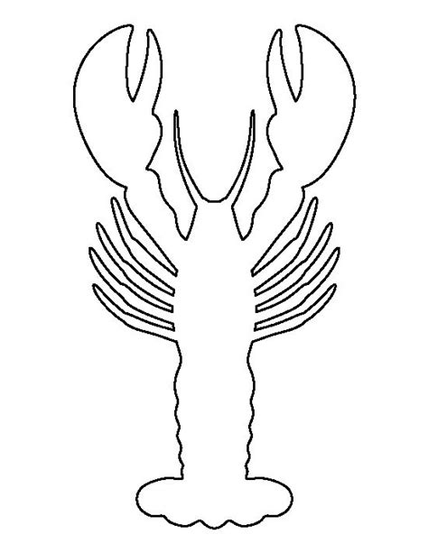 Lobster outline lobster pattern use the printable outline for crafts ...