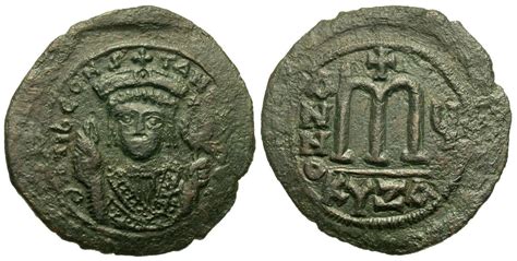 Byzantine Empire Tiberius Ii Constantine Follis Cyzicus Mint