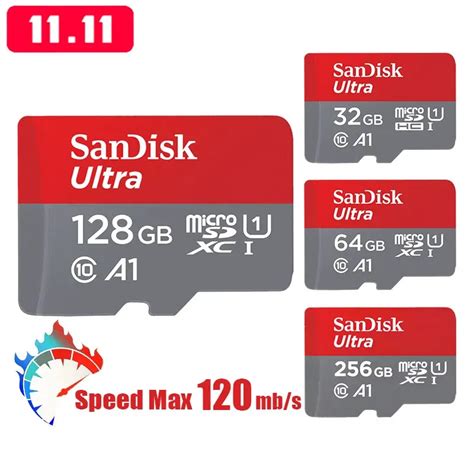 SanDisk карта памяти Micro sd, 16 ГБ, 32 ГБ, 64 ГБ, 128