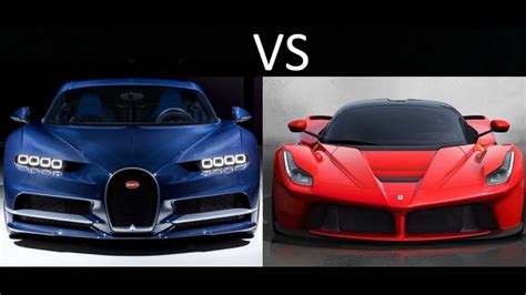 Bugatti Chiron Vs Ferrari Laferrari Youtube