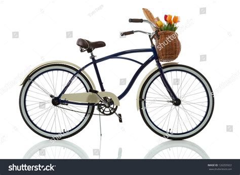 Beach Cruiser Basket Isolated On White Stock Photo (Edit Now) 126355922