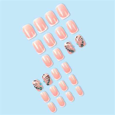 Wearable Manicure False Nail Full Cover Press On Nails French Fake