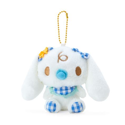 Peluche Porte clés Milk Cinnamoroll Sanrio Gingham Angel Meccha Japan