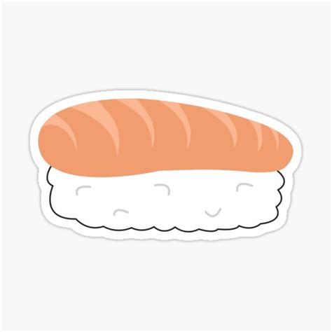 Salmon Nigiri Sticker For Sale By Jericas Redbubble