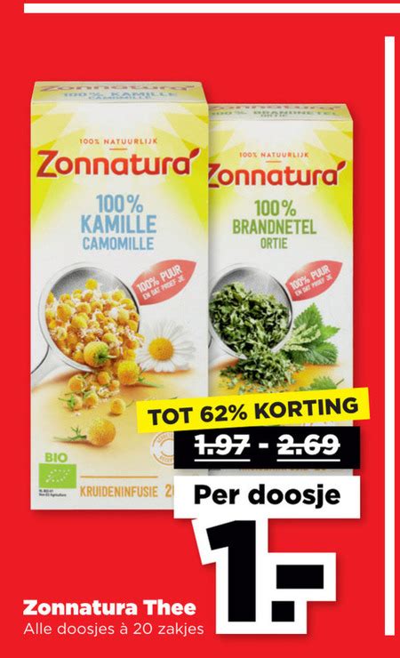 Zonnatura Thee Folder Aanbieding Bij Plus Details