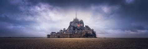 Religious Mont Saint Michel France Monastery Town Hd Wallpaper