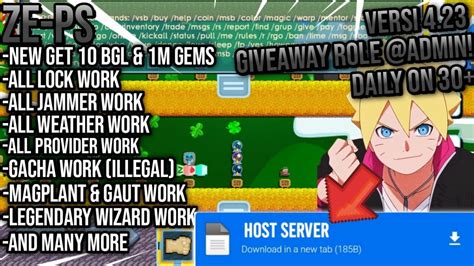 GIVEAWAY ROLE ADMIN GROWTOPIA PRIVATE SERVER 2023 BEST GTPS ZE