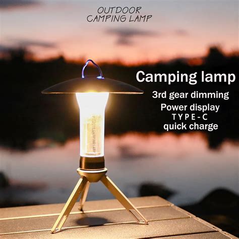 Portable Camping Light With Magnetic Usb Rechargeable Lighting Modes