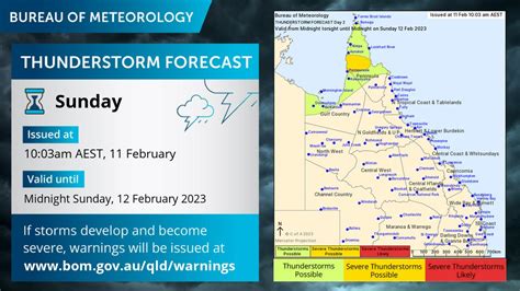 Bureau Of Meteorology Queensland On Twitter Thunderstorm Forecast