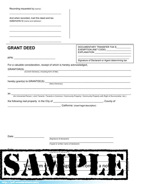 Grant Deed Template