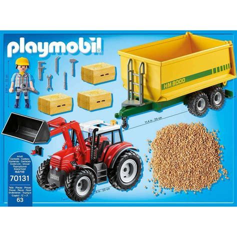 PLAYMOBIL 70131 Country Riesentraktor Bewegbar mit Anhänger Figur und