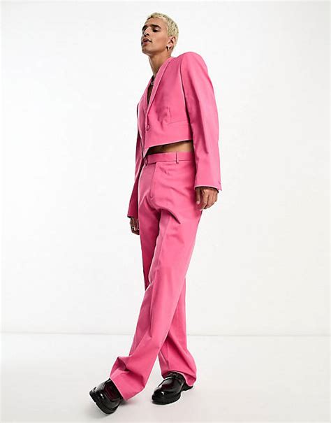 Asos Design Mix And Match Suit In Hot Pink Asos