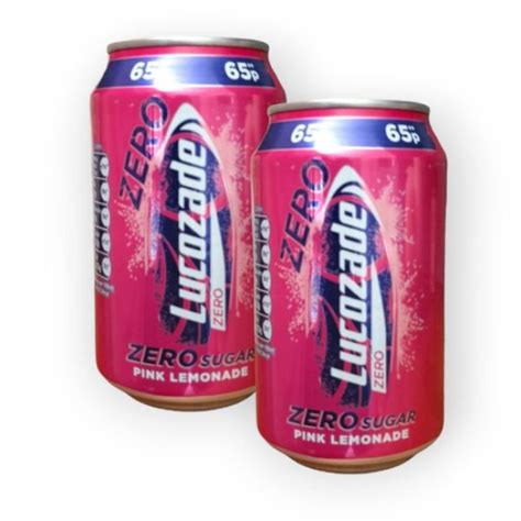 Lucozade Zero Sugar Pink Lemonade 330ml 2 For £1