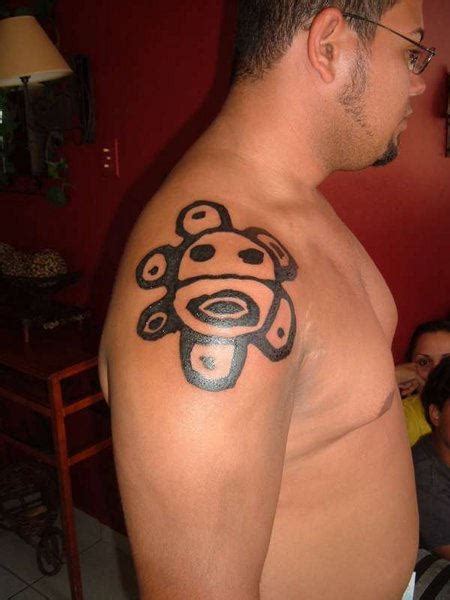 Taino Sun Tattoo On Shoulder - Tattoos Designs