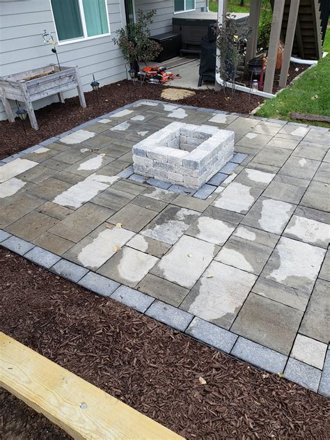 Paver Patio with Fire Pit | Norwalk Seasonal Services