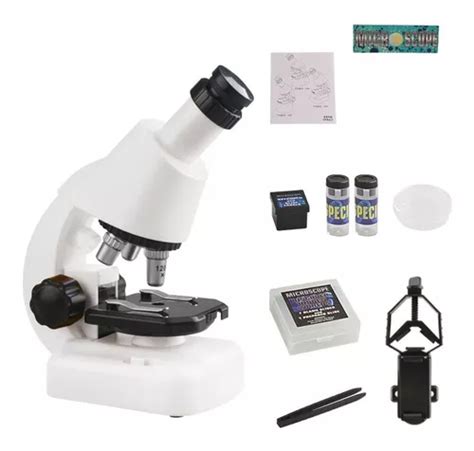 Kit Microscopio Cientifico Laboratorio Escolar 1200x Envío Gratis