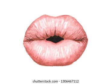 Plump Puffy Pink Kissing Lips Nude 库存插图 1306467112 Shutterstock