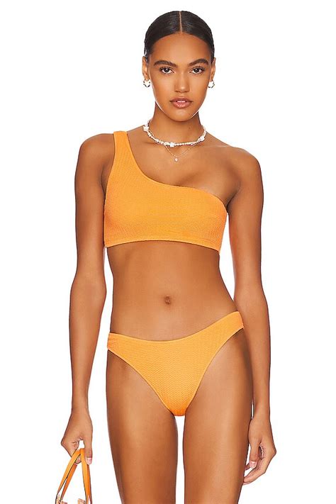 Seafolly One Shoulder Bikini Top In Tango REVOLVE