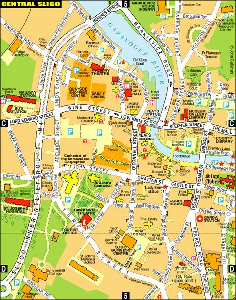 SLIGO TOWN CENTRE / CENTRAL SLIGO MAP (SLIGEACH)