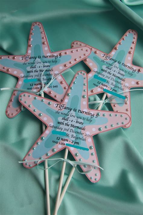 Homemade Little Mermaid Invitations