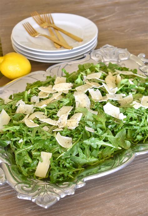 Simple Arugula Salad With Lemon Vinaigrette Dressing Home With Holliday