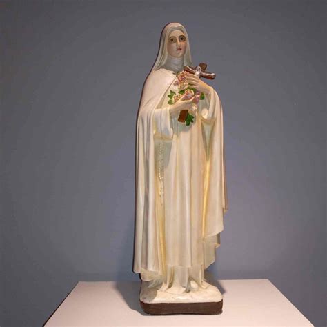 Antique Italian Religious Art Hand Painted Sculpture of Holy Saint ...