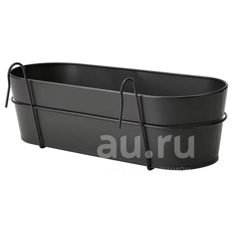 Ящик для цветов с держателем, для дома/улицы черный IKEA Икеа — купить ...