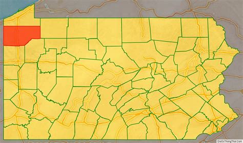 Map of Crawford County, Pennsylvania - Thong Thai Real