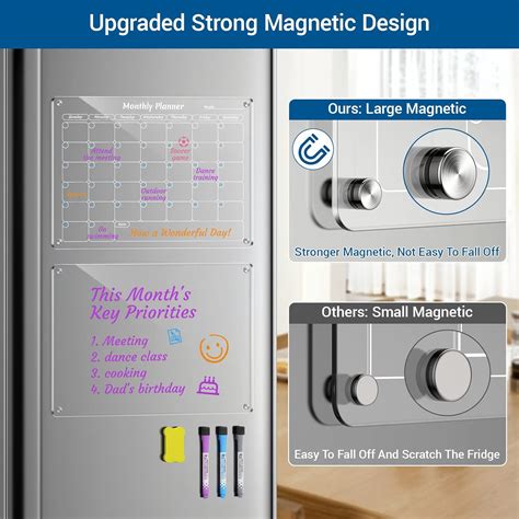 Calendario Magn Tico Para Nevera Calendario Mensual Y Acr Lico Para