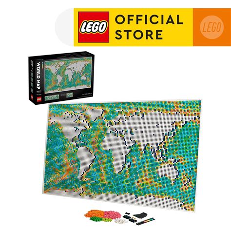 LEGO Art World Map 31203 Building Kit (11,695 Pieces) Construction Sets ...