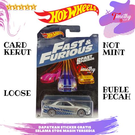 Hot Wheels Fast Furious Nissan Skyline GTR R Card Rusak Buble Pecah Lazada Indonesia