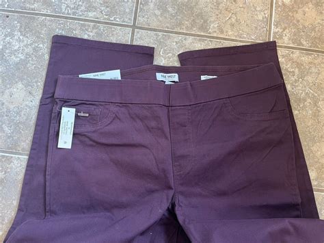 New Nine West Women S Heidi Pull On Straight Pants Size Wine Ebay