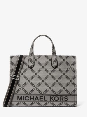 Gigi Large Empire Logo Jacquard Tote Bag Michael Kors