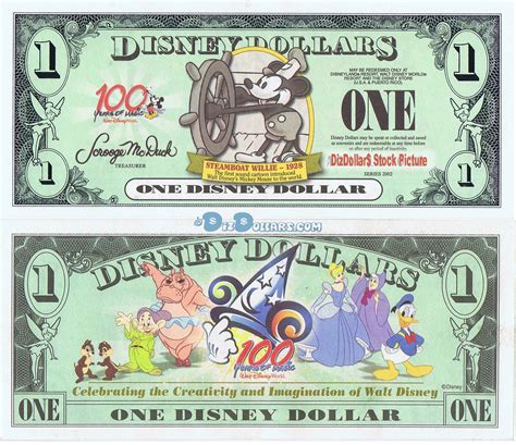 2002 A 1 Unc 2 Consecutive Disney Dollar