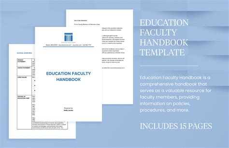 Education Faculty Handbook Template in Word, PDF, Google Docs ...