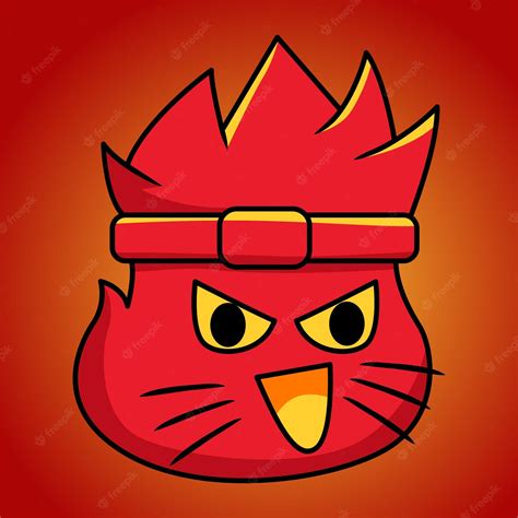 Premium Vector | Fire emoji character cartoon illustration