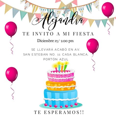 Imagenes De Invitaciones Para Cumpleaños / Invitaciones Unicornio ...