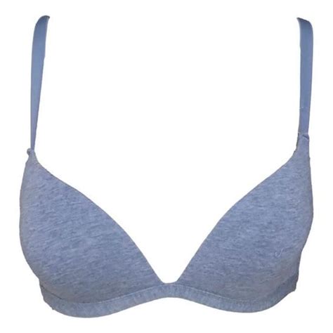 Soutien gorge B à coque sans armature en coton bleu chiné lingerie femme Bleu Cdiscount Prêt