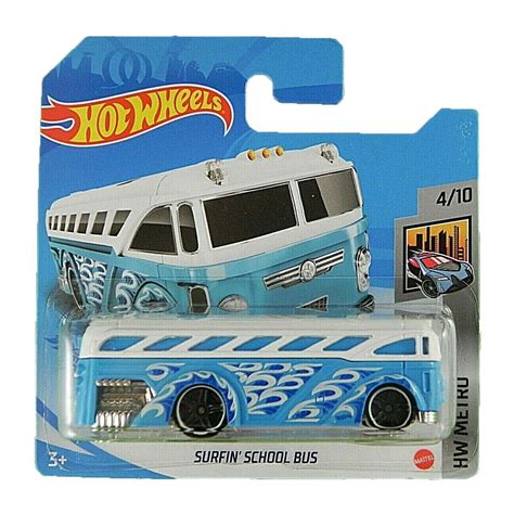 Hot Wheels Базовая машинка Surfin School Bus бело голубой C4982 GTC61 купить в интернет