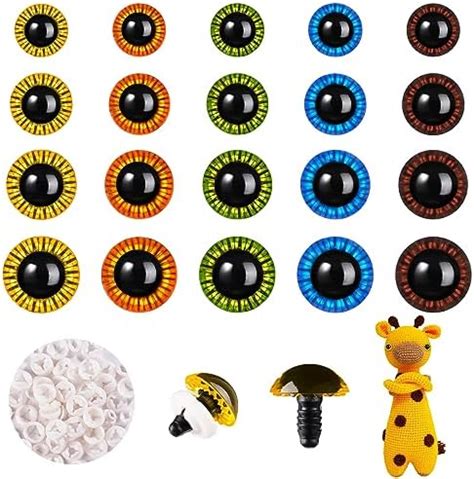 Derayee Pcs Yeux De S Curit Amigurumi En Plastique Color Et Nez