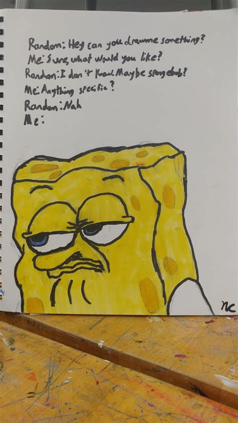 Spongebob Meme Drawing