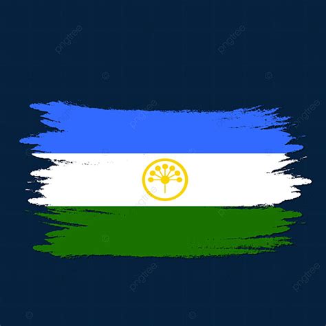 прозрачная акварель роспись кистью флаг башкирии PNG , башкортостан ...