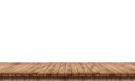 Premium Photo Empty Wooden Tabletop Isolated On White Background