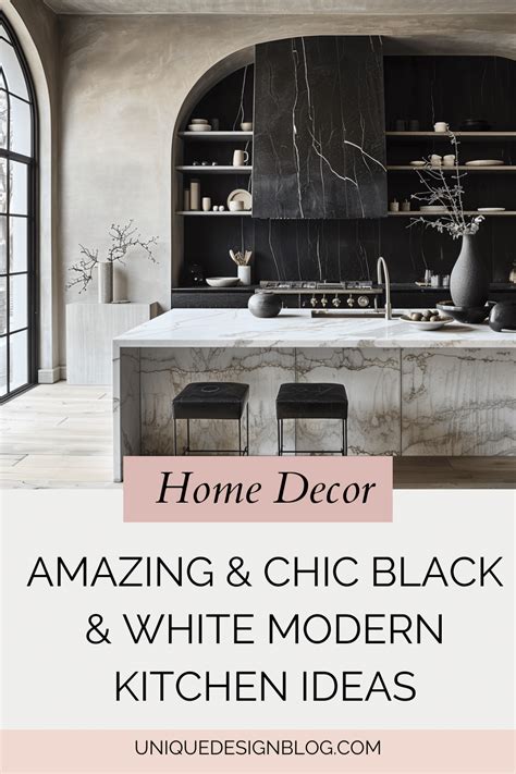 amazing  chic black  white modern kitchen ideas unique