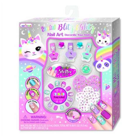 Hot Focus Caticorn Blitz And Glitz Nail Art Set 1 Unit Kroger