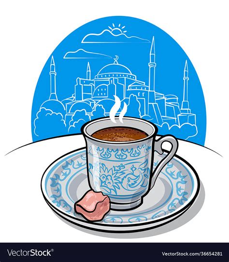 Traditional Turkish Coffee Royalty Free Vector Image