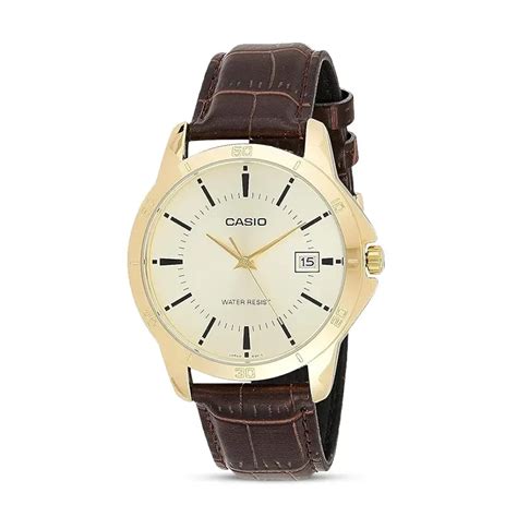 Casio MTP V004GL 9A Gold Dial Men S Watch