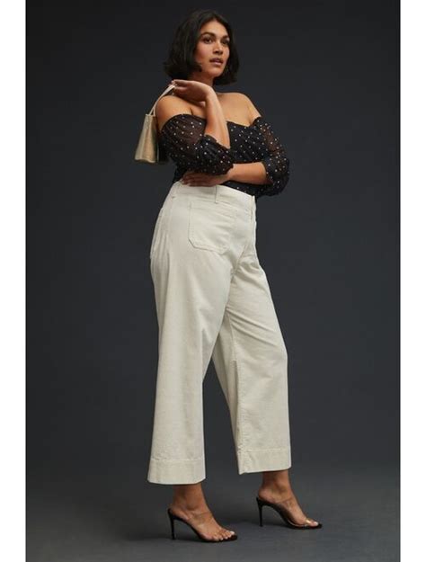 Buy Maeve Colette Cropped Wide Leg Corduroy Pants Online Topofstyle