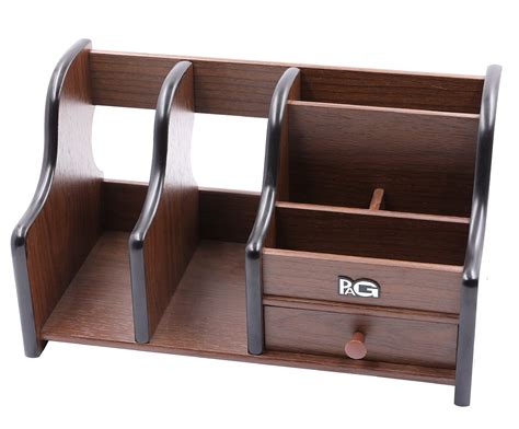 Pag Office Supplies Wood Desk Organizer Book Shelf Pen Holder Accessories 701419538640 Ebay