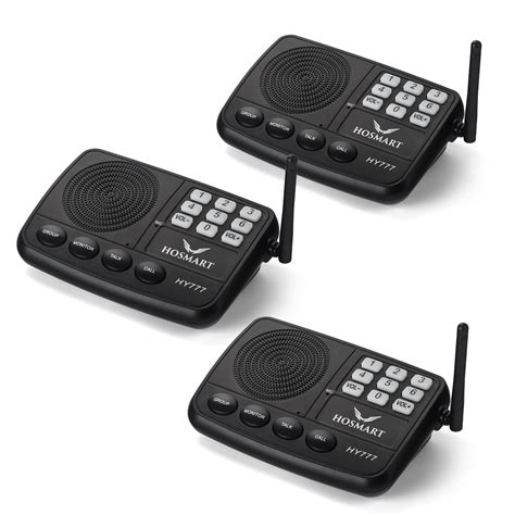 Hosmart Wireless Intercom System for Business: Long Range 1/2 Mile, 7 ...